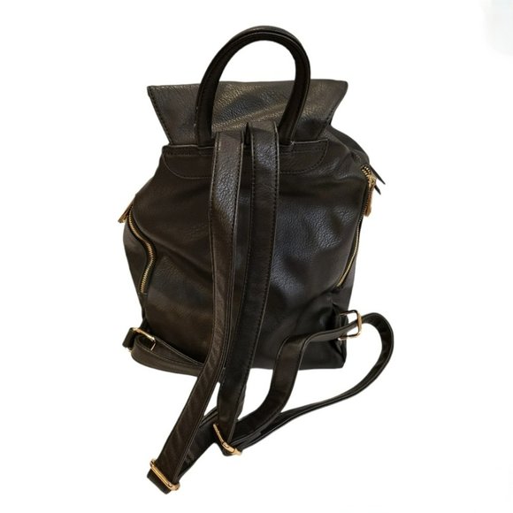 Aldo Bags Aldo Black Leather Backpack Poshmark
